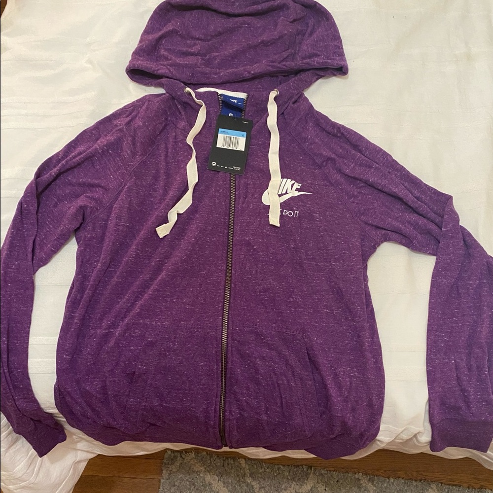 Brand New Nike Purple Zip-up Hoodie